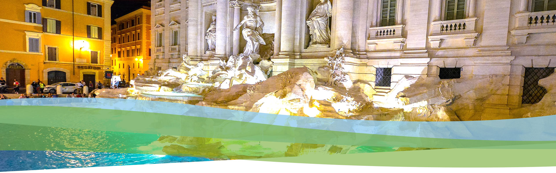 Klassenfahrten und Stundienreisen nach Rom, Trevi Brunnen